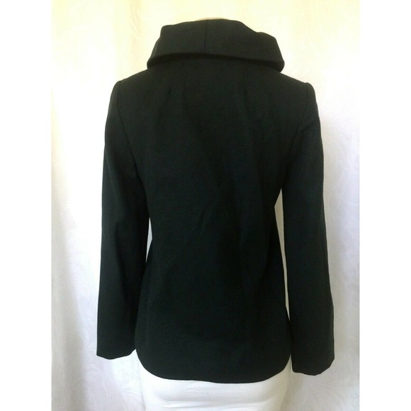 Milly Wool Jacket Blazer Green Ruffle Front Pocket - Picture 5 of 9